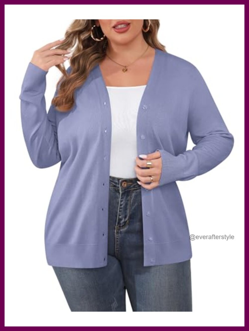 Plus Size Cardigan Long Sleeve Lightweight Open Front Sweater